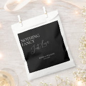 Niets Fancy, gewoon liefde, zwart & wit gunsttasse Bedankzakje (Geknipt)