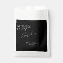 Niets Fancy, gewoon liefde, zwart & wit gunsttasse