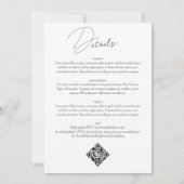 Niets Fancy Gewoon Liefde Zwart & Wit RSVP QR Code Kaart (Achterkant)