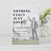 Niets Fancy gewoon liefdesbeeld in één bruiloft Kaart (Staand voorkant)