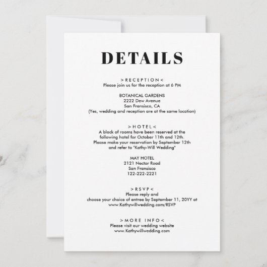 Niets Fancy gewoon liefdesbeeld in één bruiloft Kaart (Achterkant)