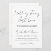 Niets Fancy gewoon liefdesbruiloft foto Kaart (Voorkant / Achterkant)