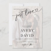 Niets Fancy gewoon liefdesbruiloft foto Kaart (Voorkant)