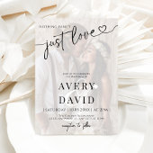 Niets Fancy gewoon liefdesbruiloft foto Kaart