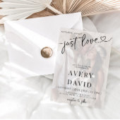 Niets Fancy gewoon liefdesbruiloft foto Kaart