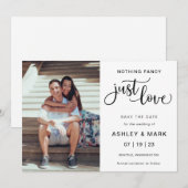 Niets Fancy gewoon liefdesbruiloft foto Save The Date (Voorkant / Achterkant)