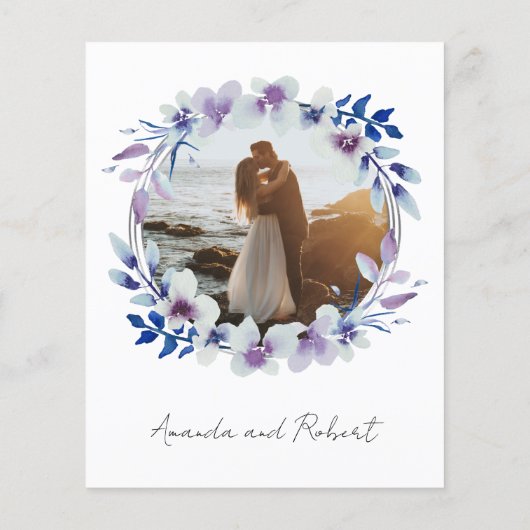 Niets Fancy gewoon liefdesbudget huwelijksuitnodig (Achterkant)