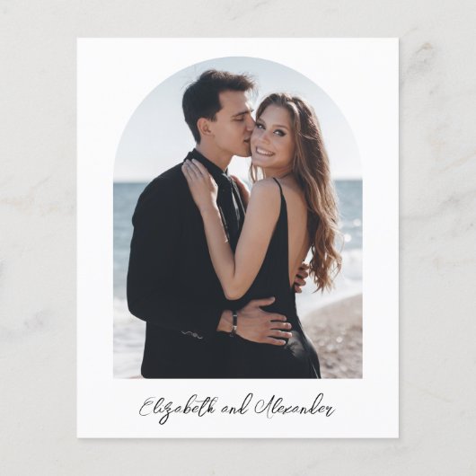 Niets Fancy gewoon liefdesbudget huwelijksuitnodig (Achterkant)