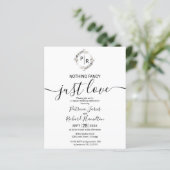 Niets Fancy gewoon liefdesbudget huwelijksuitnodig (Staand voorkant)
