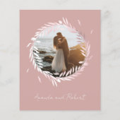 Niets Fancy gewoon liefdesbudget huwelijksuitnodig (Achterkant)