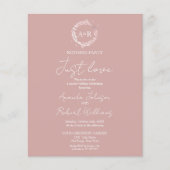 Niets Fancy gewoon liefdesbudget huwelijksuitnodig (Voorkant)