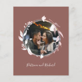 Niets Fancy gewoon liefdesbudget huwelijksuitnodig (Achterkant)