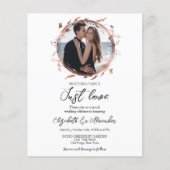 Niets Fancy gewoon liefdesbudget huwelijksuitnodig (Voorkant)