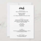 Niets Fancy gewoon liefdesfoto's in één bruiloft Kaart (Achterkant)