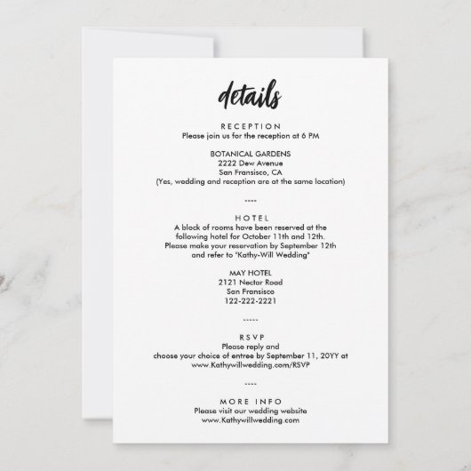 Niets Fancy gewoon liefdesfoto's in één bruiloft Kaart (Achterkant)