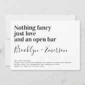 Niets Fancy, gewoon liefdesgeld, details bruiloft Kaart (Voorkant)