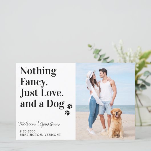 Niets Fancy, gewoon liefdeshondenweddenschap, besp (Staand voorkant)