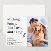 Niets Fancy, gewoon liefdeshondenweddenschap, besp Aankondiging (Voorkant / Achterkant)