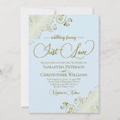 Niets Fancy Gewoon Liefdespoeder Blauw & Gouden Br Kaart (Voorkant)