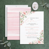 Niets Fancy gewoon Liefdesroze Floral Weddenschap Kaart