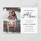 Niets Fancy, gewoon liefdesweddenschap Foto bespaa Briefkaart (Voorkant)