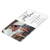 Niets Fancy, gewoon liefdesweddenschap Foto bespaa Magneet (Linkerzijde)