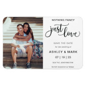 Niets Fancy, gewoon liefdesweddenschap Foto bespaa Magneet (Horizontaal)