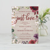 Niets Fancy, gewoon liefdesweddenschap Rustic Crea Kaart (Staand voorkant)