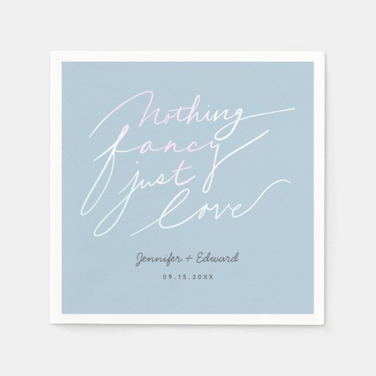 Niets Fancy gewoon liefdesweddenschap Servet (Voorkant)