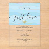 Niets Fancy gewoon liefdesweddenschappen Acryl Uitnodigingen (Voorkant)
