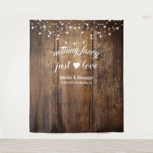 Niets Fancy gewoon liefdesweddenschappen Wandkleed (Voorkant)