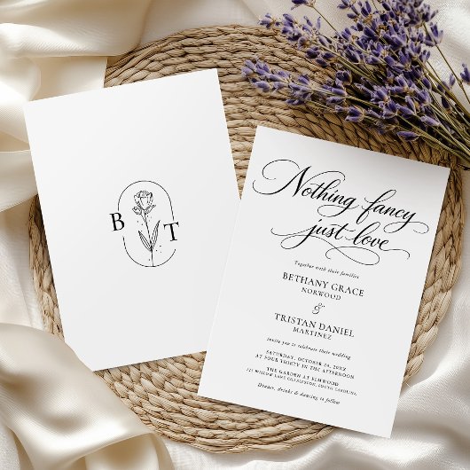 Niets fancy, gewoon liefdevolle elegante minimale kaart