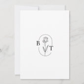 Niets fancy, gewoon liefdevolle elegante minimale kaart (Achterkant)