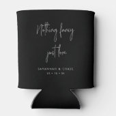 Niets Fancy gewoon Love Black Wedding Blikjeskoeler (Achterkant)