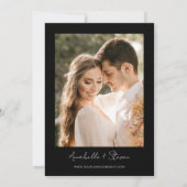 Niets Fancy gewoon Love Black White Weduwfoto Kaart (Achterkant)