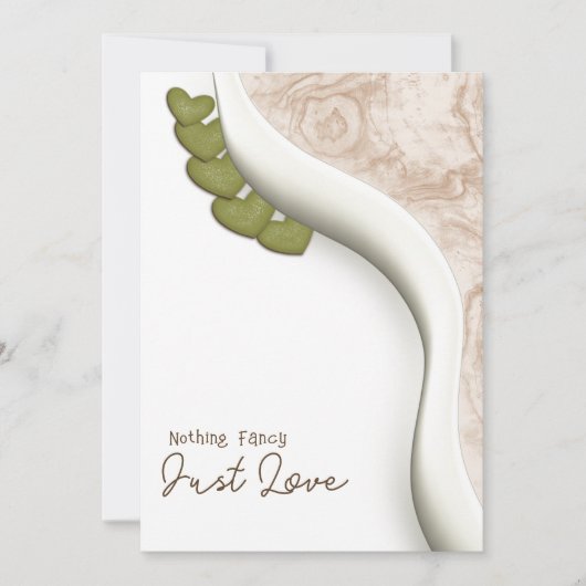 Niets Fancy gewoon Love Bohemian Casual Weddenscha Kaart (Voorkant)