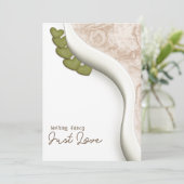 Niets Fancy gewoon Love Bohemian Casual Weddenscha Kaart (Staand voorkant)