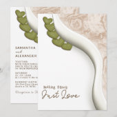 Niets Fancy gewoon Love Bohemian Casual Weddenscha Kaart (Voorkant / Achterkant)