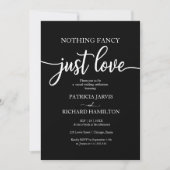 Niets Fancy gewoon Love Casual Wedding Invitation Kaart (Voorkant)