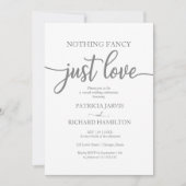 Niets Fancy gewoon Love Casual Wedding Invitation Kaart (Voorkant)