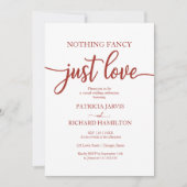 Niets Fancy gewoon Love Casual Wedding Invitation Kaart (Voorkant)