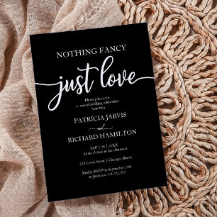 Niets Fancy gewoon Love Casual Wedding Invitation Kaart