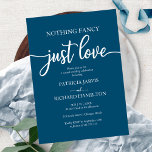 Niets Fancy gewoon Love Casual Wedding Invitation Kaart<br><div class="desc">Niets Fancy gewoon Love Casual Wedding Invitation</div>