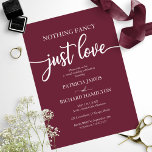 Niets Fancy gewoon Love Casual Wedding Invitation Kaart<br><div class="desc">Niets Fancy gewoon Love Casual Wedding Invitation</div>