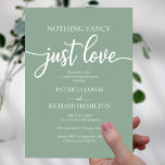 Niets Fancy gewoon Love Casual Wedding Invitation Kaart<br><div class="desc">Niets Fancy gewoon Love Casual Wedding Invitation</div>