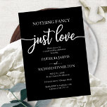 Niets Fancy gewoon Love Casual Wedding Invitation Kaart<br><div class="desc">Niets Fancy gewoon Love Casual Wedding Invitation</div>