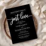 Niets Fancy gewoon Love Casual Wedding Invitation Kaart<br><div class="desc">Niets Fancy gewoon Love Casual Wedding Invitation</div>