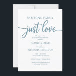 Niets Fancy gewoon Love Casual Wedding Invitation Kaart<br><div class="desc">Niets Fancy gewoon Love Casual Wedding Invitation</div>