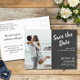 Niets Fancy gewoon Love Chalkboard Save the Date Aankondigingskaart