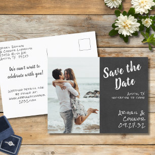 Niets Fancy gewoon Love Chalkboard Save the Date Aankondigingskaart